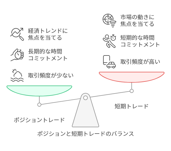 ポジションと短期トレードのバランス