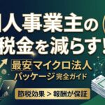 個人事業主の税金を減らす
