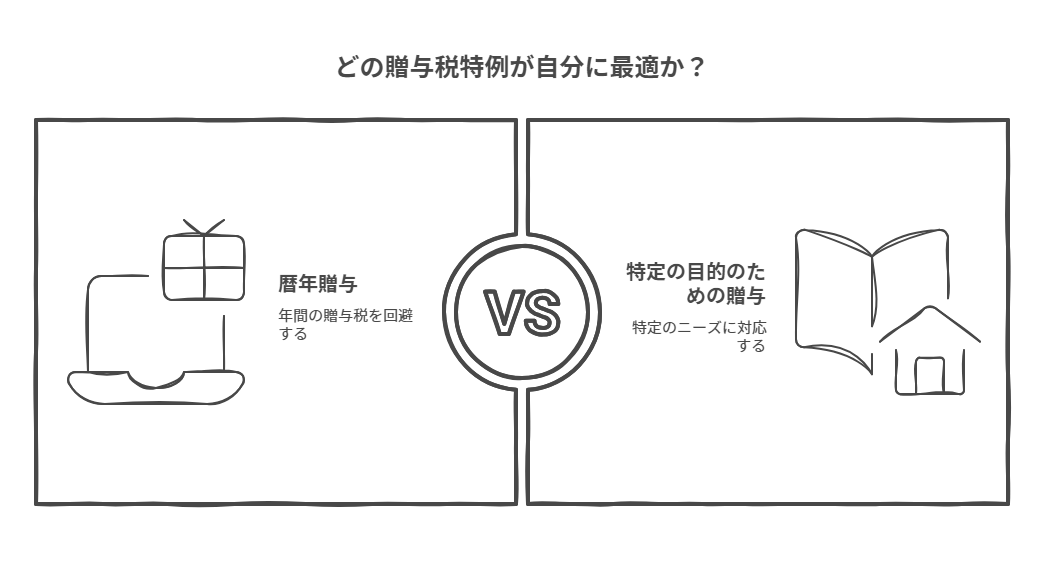 どの贈与税特例が自分に最適か？